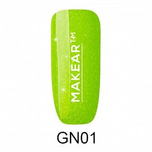 MAKEAR Lakier Hybrydowy 8ml Jamaica Neon Glitter GN01