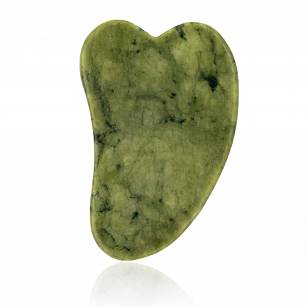 Kamień Gua Sha Green z jadeitu - masażer do twarzy
