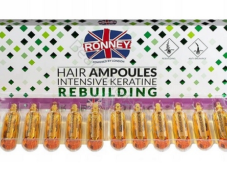 Ronney Ampułki z keratyną do włosów suchych 12szt